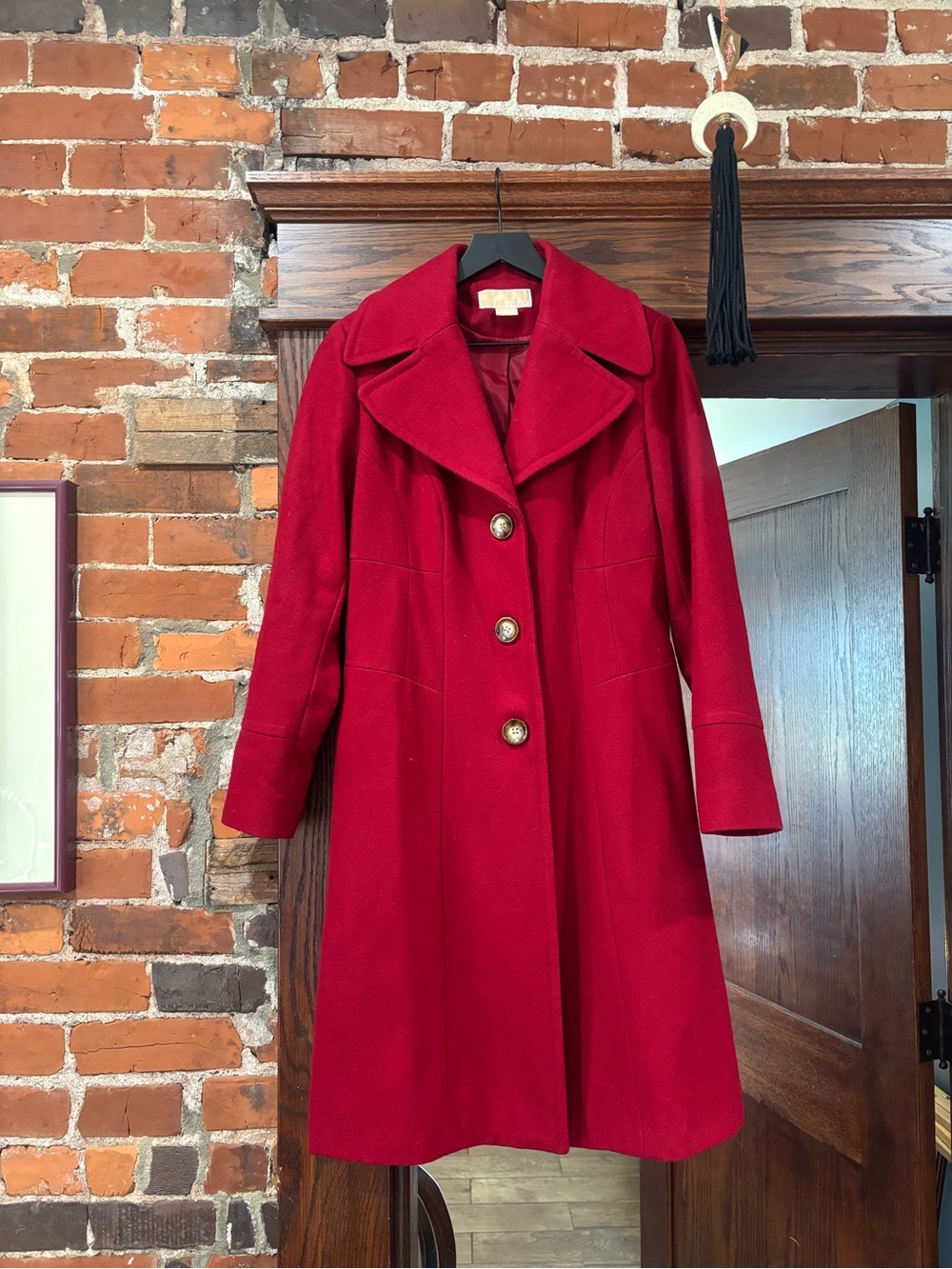 Red Michael Kors Wool Coat
